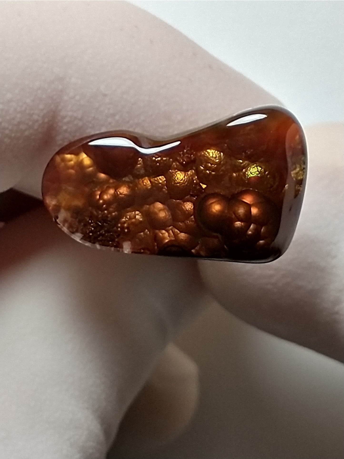 Fire Agate Cabochon, 6.5 Carat