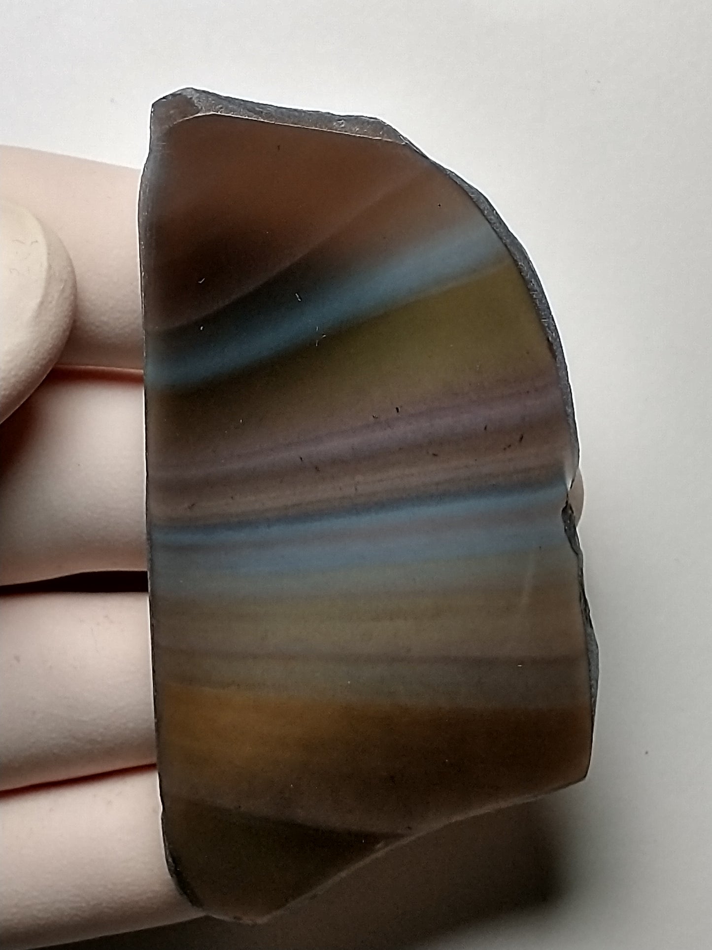 Obsidian Rainbow Slab Crystal, Polished Side, 3 inch