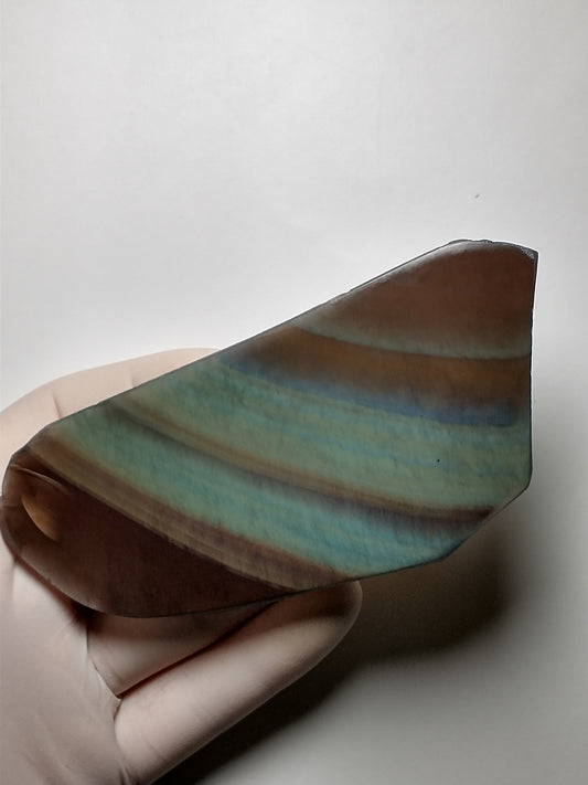 Obsidian Rainbow Slab Crystal, Polished Side, 4 inch