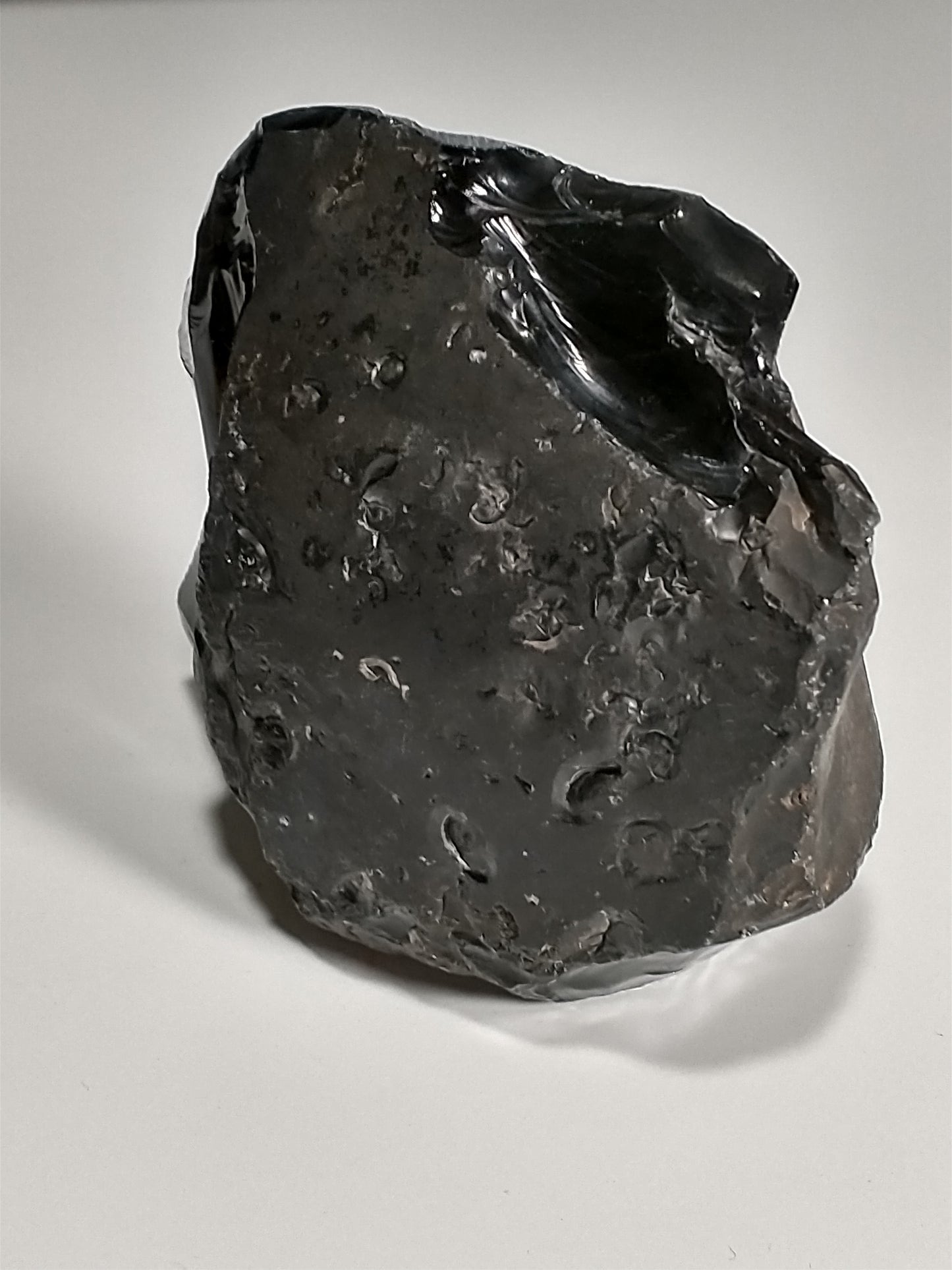 Obsidian Black Rough Crystal, Partial Polish, 0.8 lbs