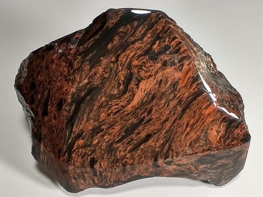 Obsidian Mahogany Rough Crystal, Partial Polish, 3.1 lbs