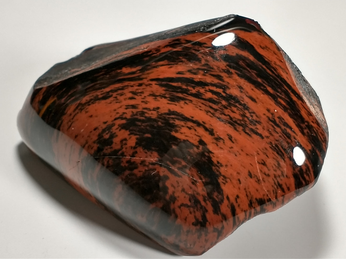 Obsidian Mahogany Rough Crystal, Partial Polish, 1.5 lbs