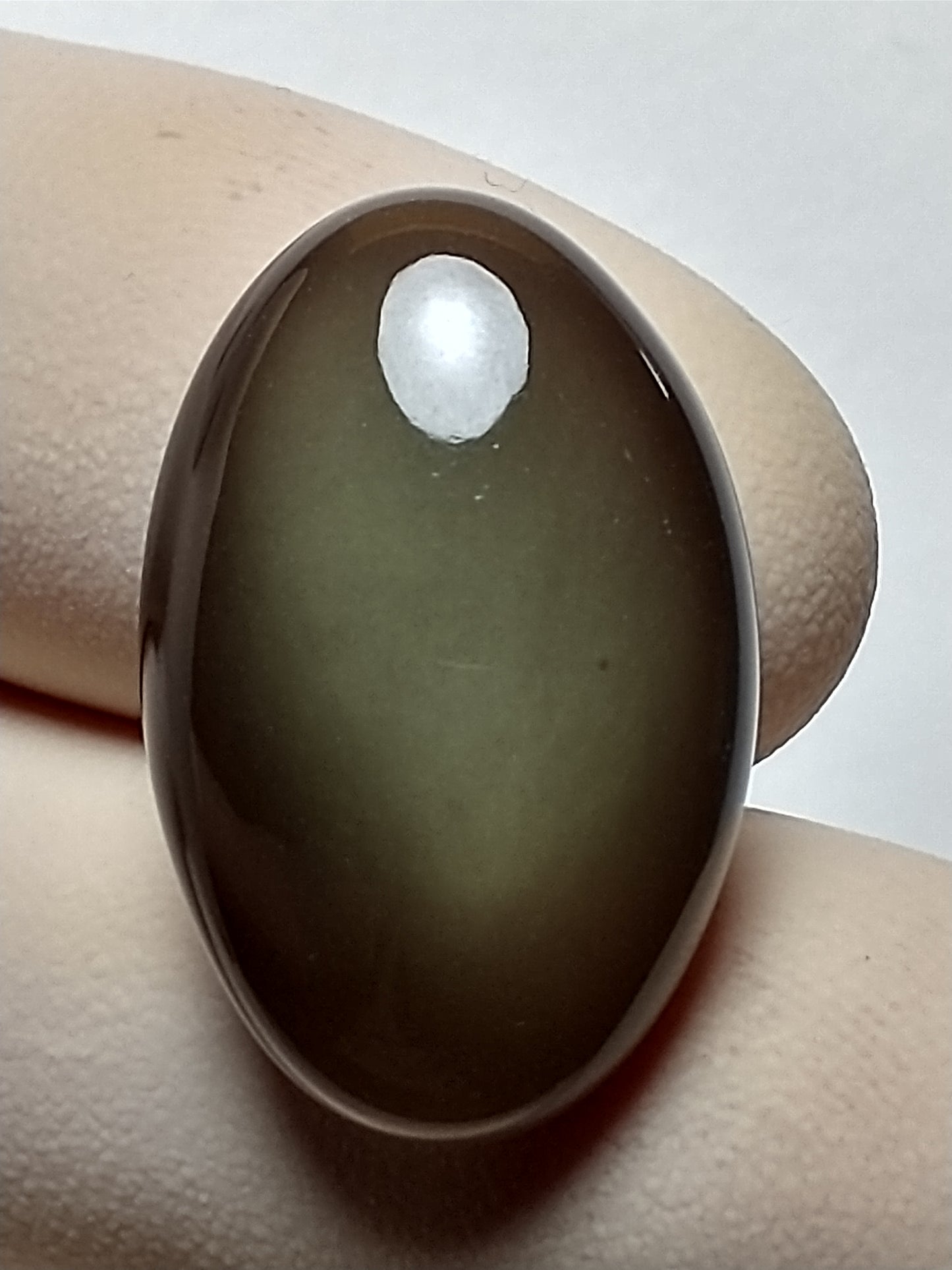 Obsidian Green Sheen Crystal Cabochon Small