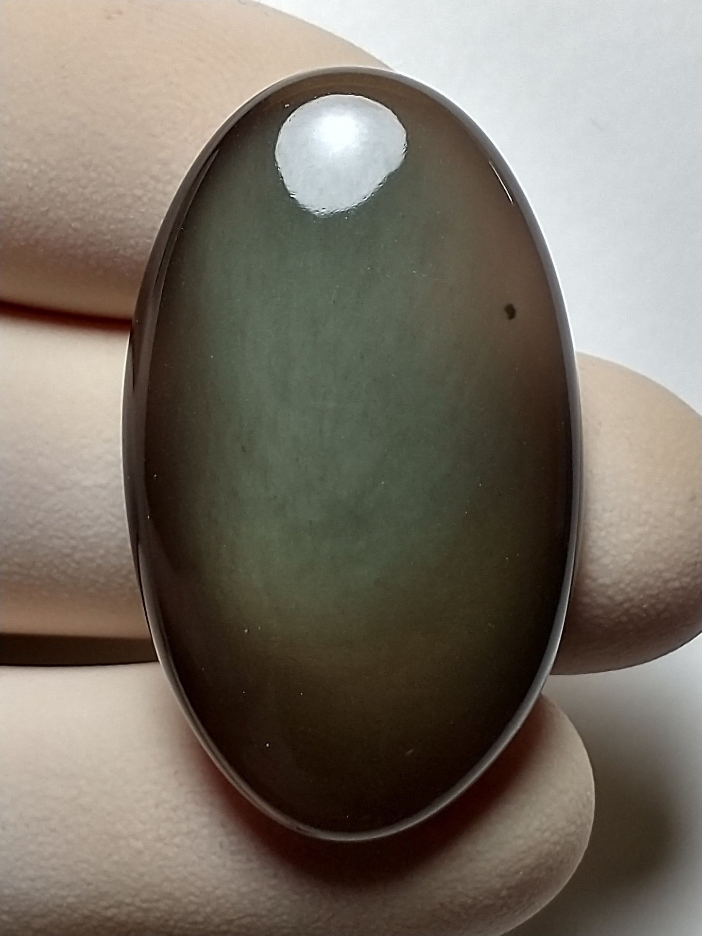 Obsidian Green Sheen Crystal Cabochon Medium