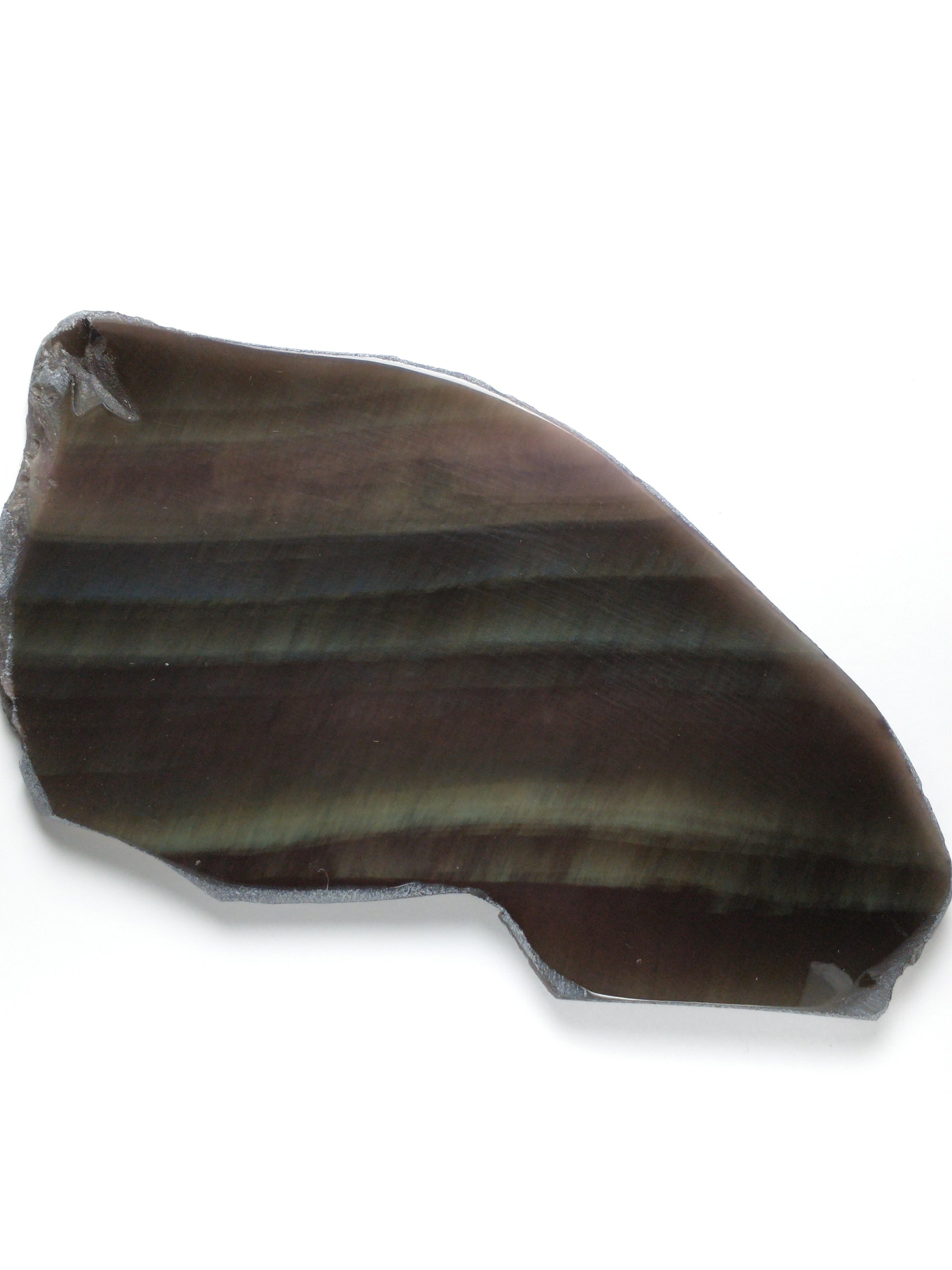 Obsidian Rainbow Slab Crystal, Polished Side, 4.5 inch