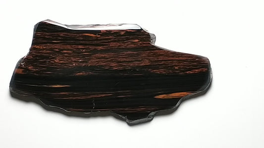 Obsidian Mahogany Slab Crystal, Polished Side, 5 inch